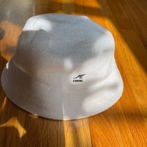 White Kangol Bucket Hat